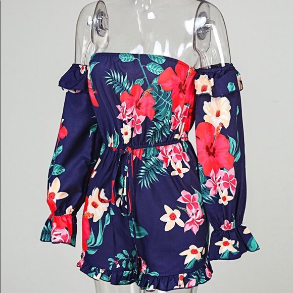 Lillian Blue Ruffle Romper - Picture 7 of 7